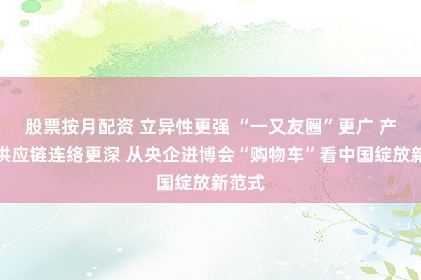 股票按月配资 立异性更强 “一又友圈”更广 产业链供应链连络更深 从央企进博会“购物车”看中国绽放新范式